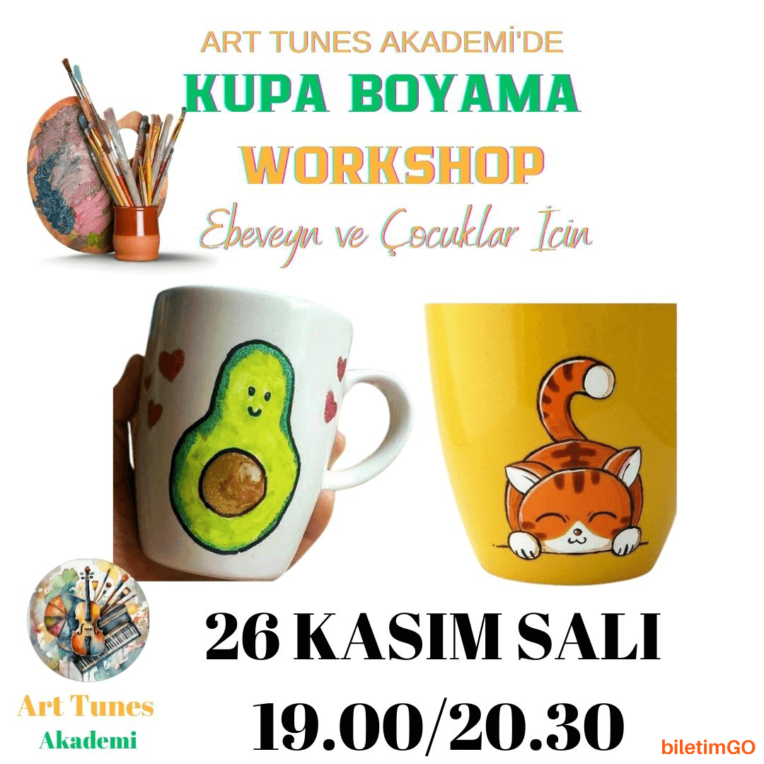 Ebeveyn ve Çocuklar İçin Kupa Boyama Workshop