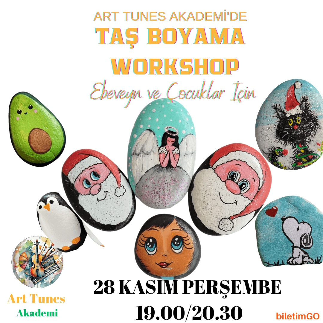 Ebeveyn ve Çocuklar İçin Taş Boyama Workshop
