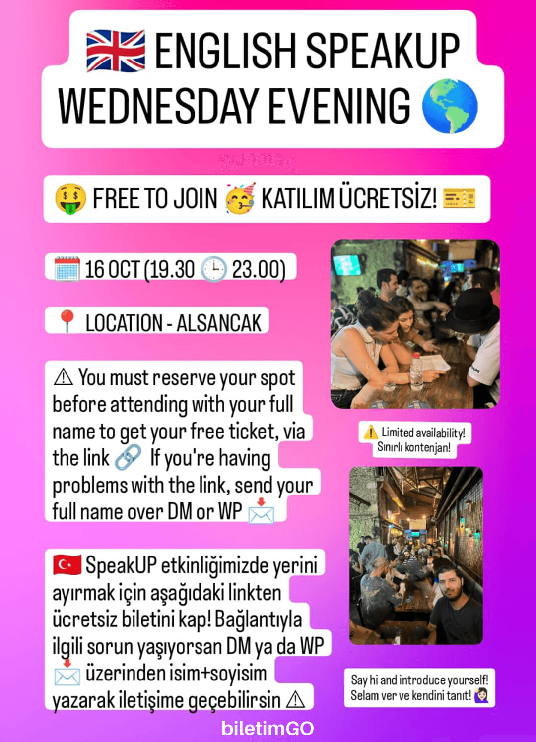 ENGLISH SPEAKUP WEDNESDAY EVENING