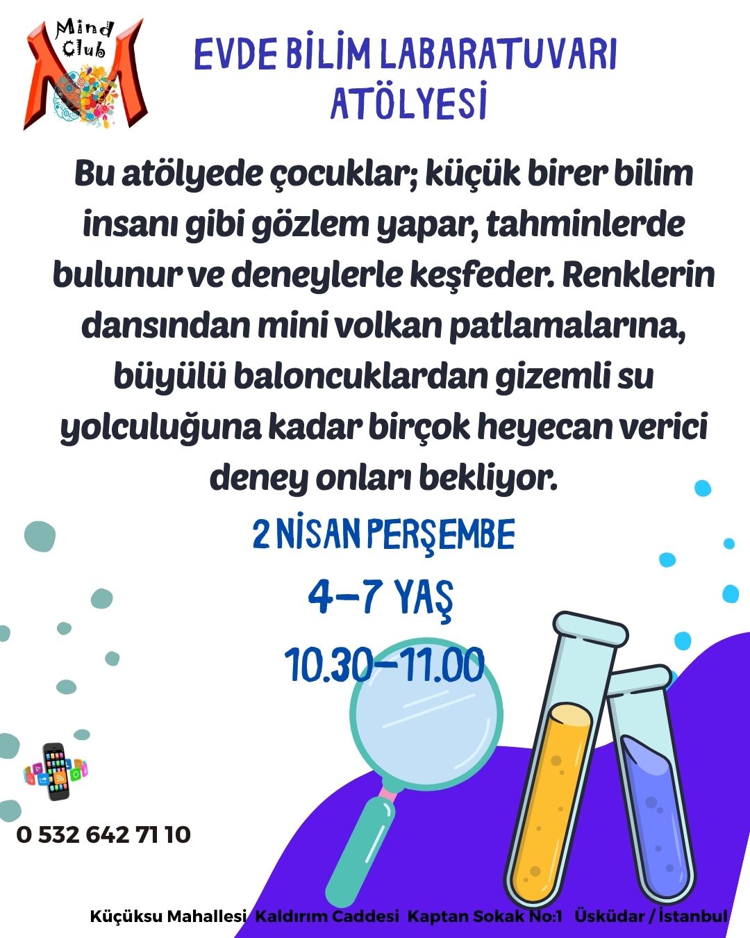 Evde Bilim Labaratuvarı Atölyesi