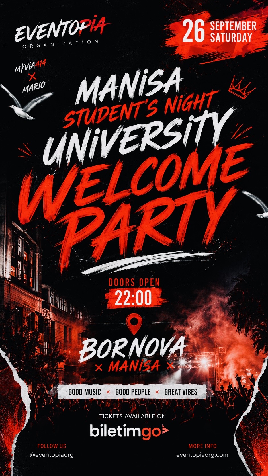 Eventopia Manisa Student’s Night Universtiy Welcome Party