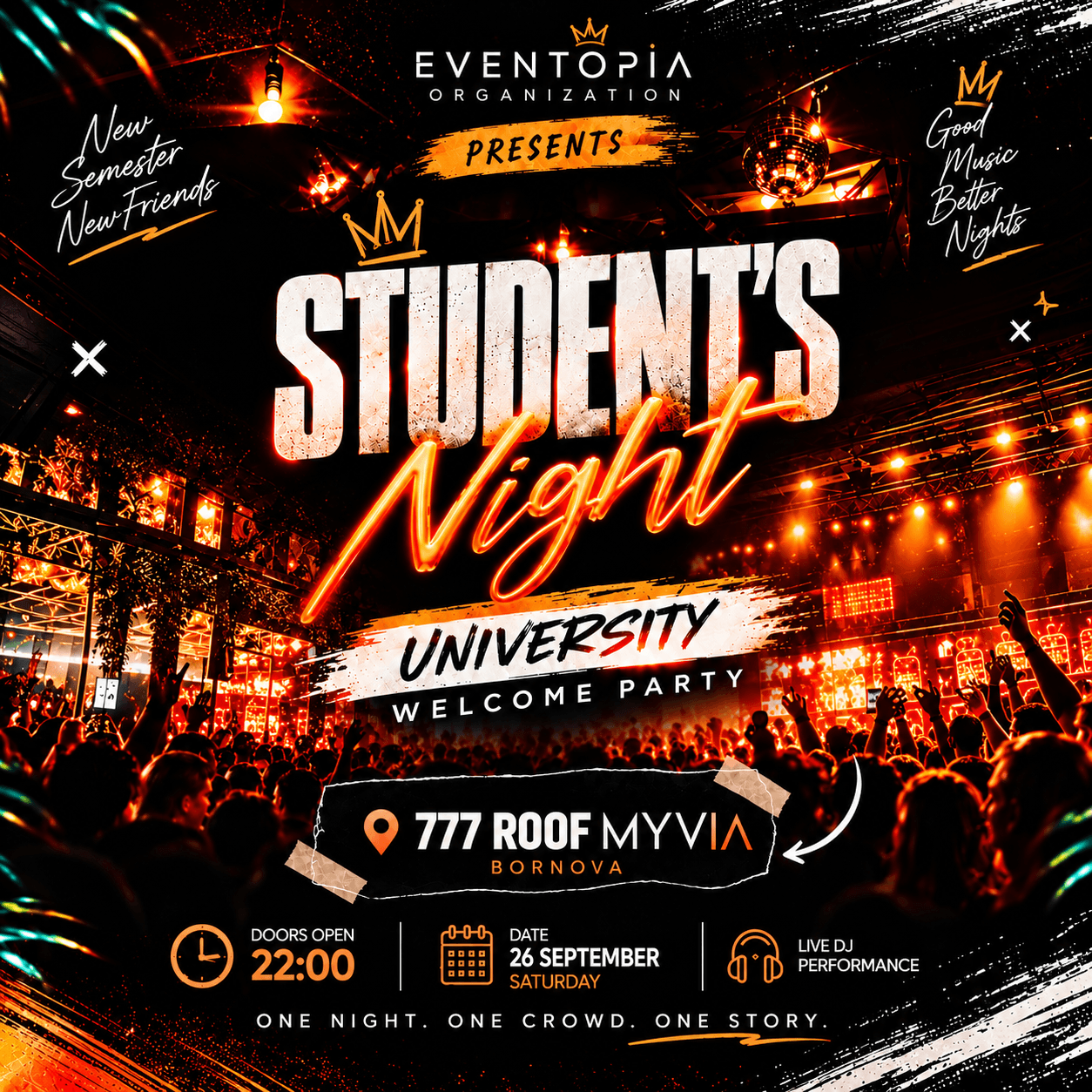 Eventopia University Welcome Party - 777 Roof Myvia414