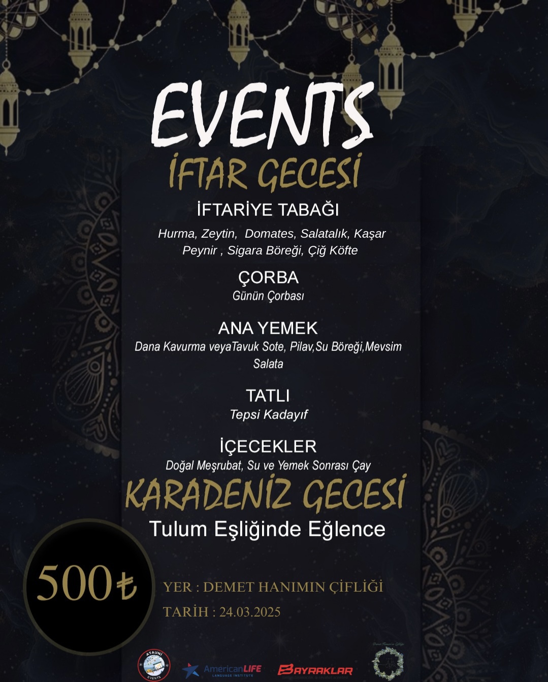 EVENTS İFTAR YEMEĞİ VE KARADENİZ GECESİ