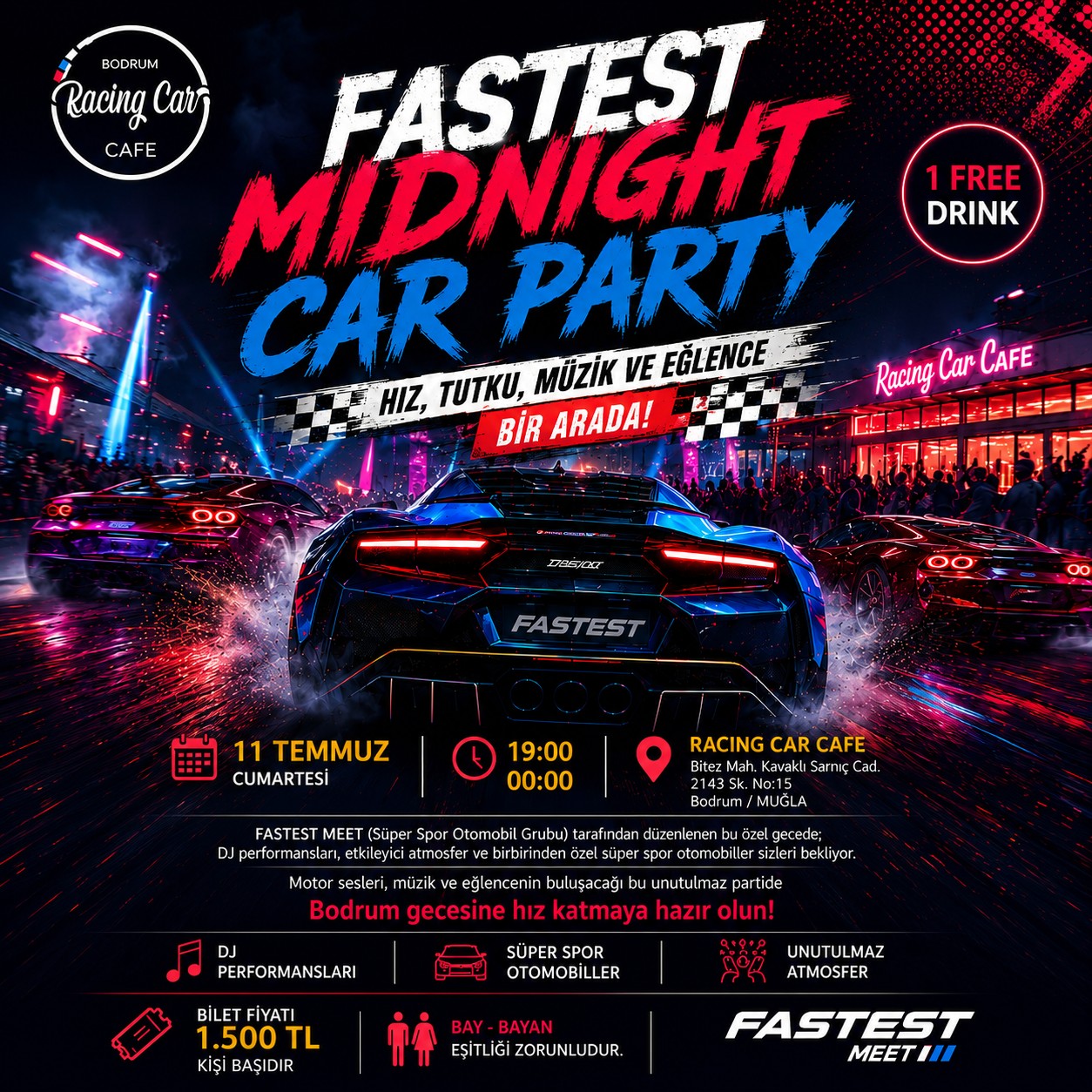 Fastest Midnight Car Party - Bodrum