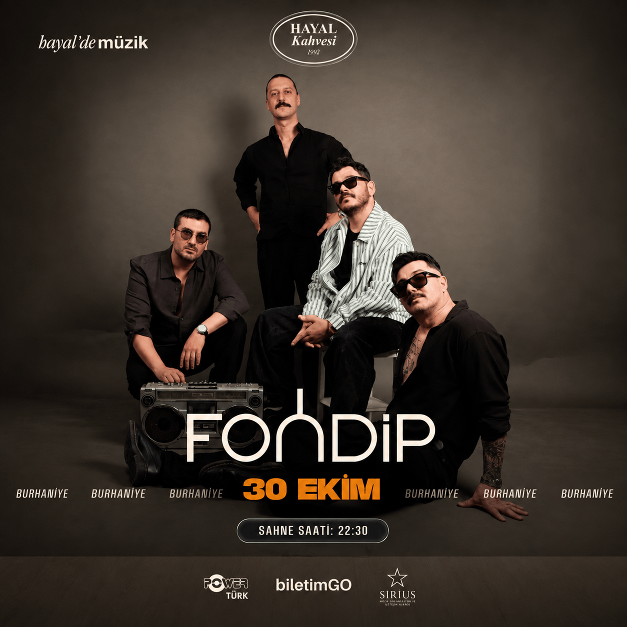 Fondip Burhaniye Konseri etkinlik afişi