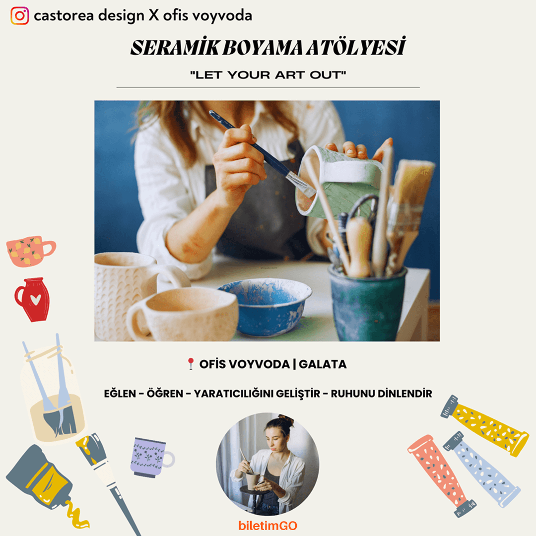 Galata Manzaralı Seramik Boyama Atölyesi