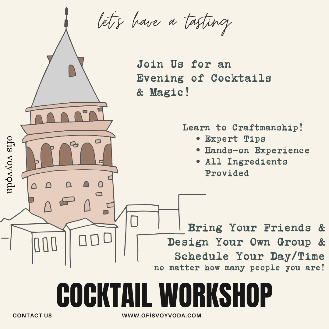 GALATA'da Kokteyl Atölyesi - Cocktail Workshop (3 Kokteyl)- Grup Bileti