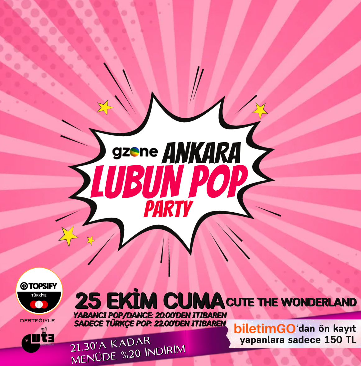 GZone Ankara Lubun Pop Party
