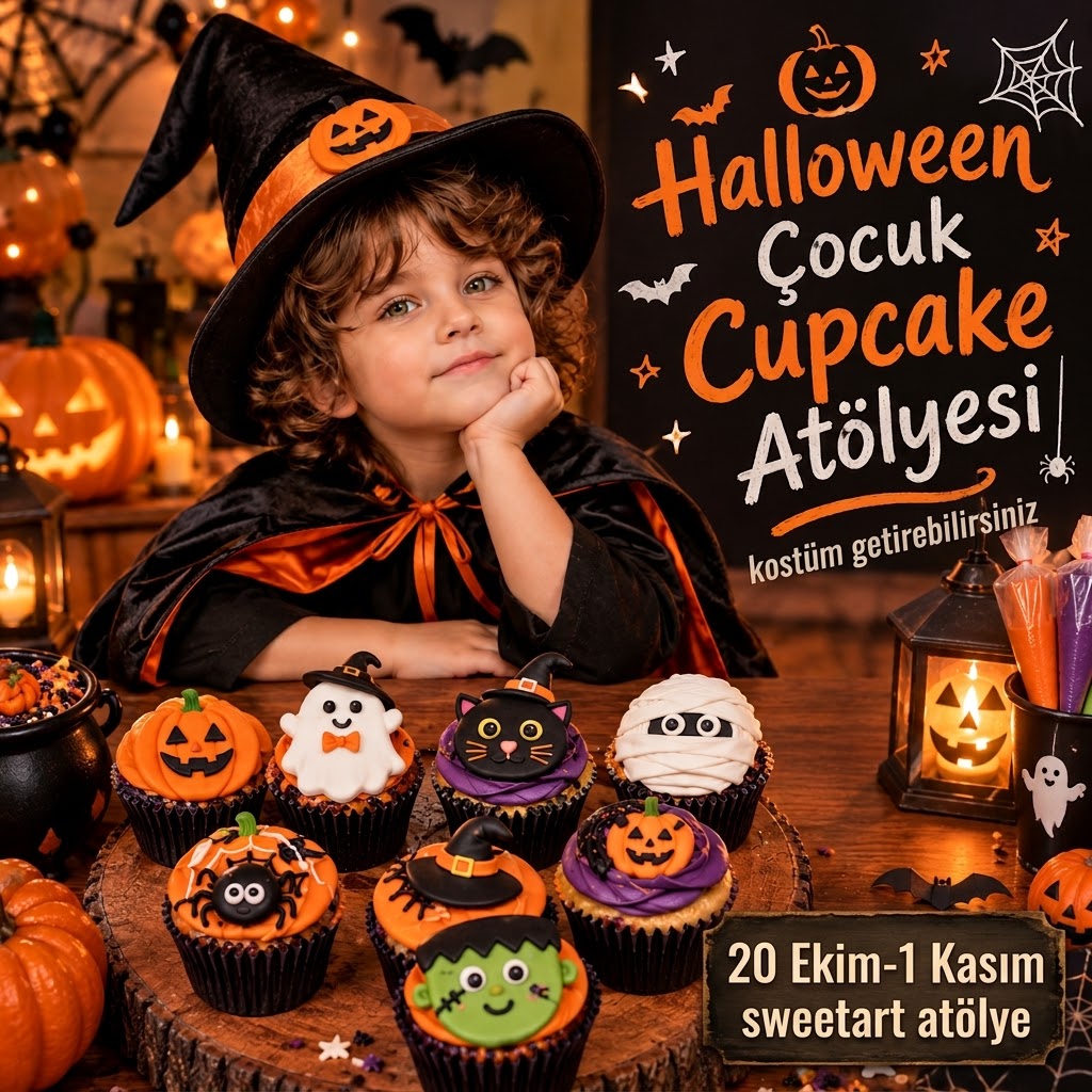HALLOWEEN ÇOCUK CUPCAKE SÜSLEME ATÖLYESİ