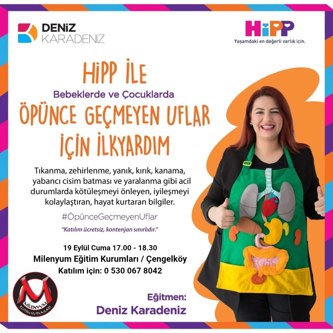 HİPP İLE BEBEKLERDE VE ÇOCUKLARDA ÖPÜNCE GEÇMEYEN UFLAR