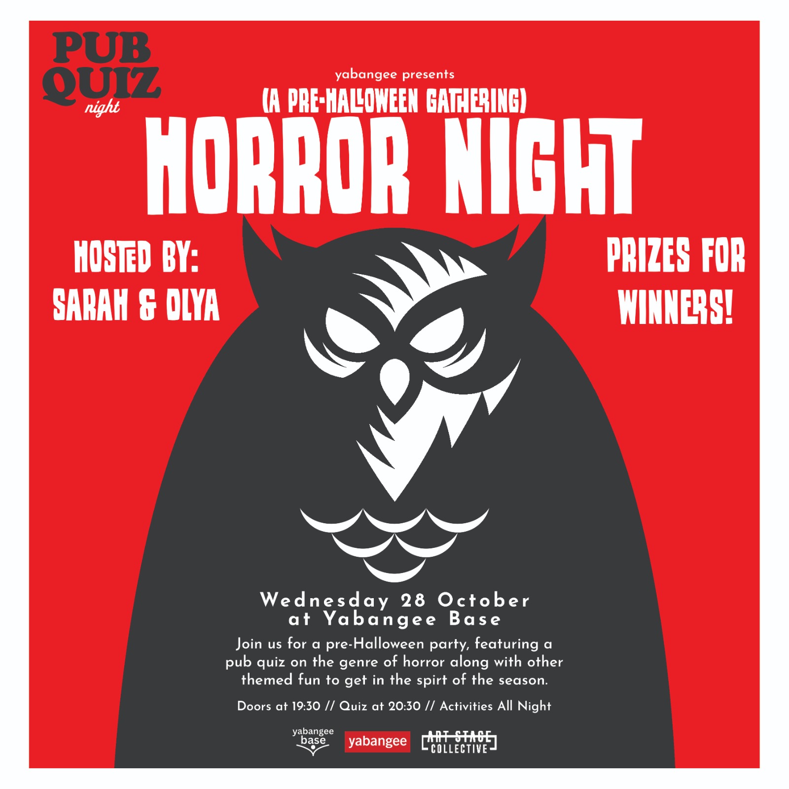 Horror Night Pub Quiz & Pre-Halloween Gathering (& After-Party)