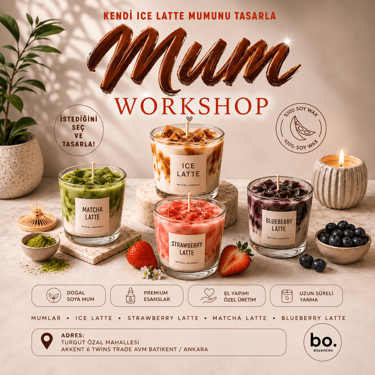 Ice Latte Mum Workshop | Ankara Mum Atölyesi