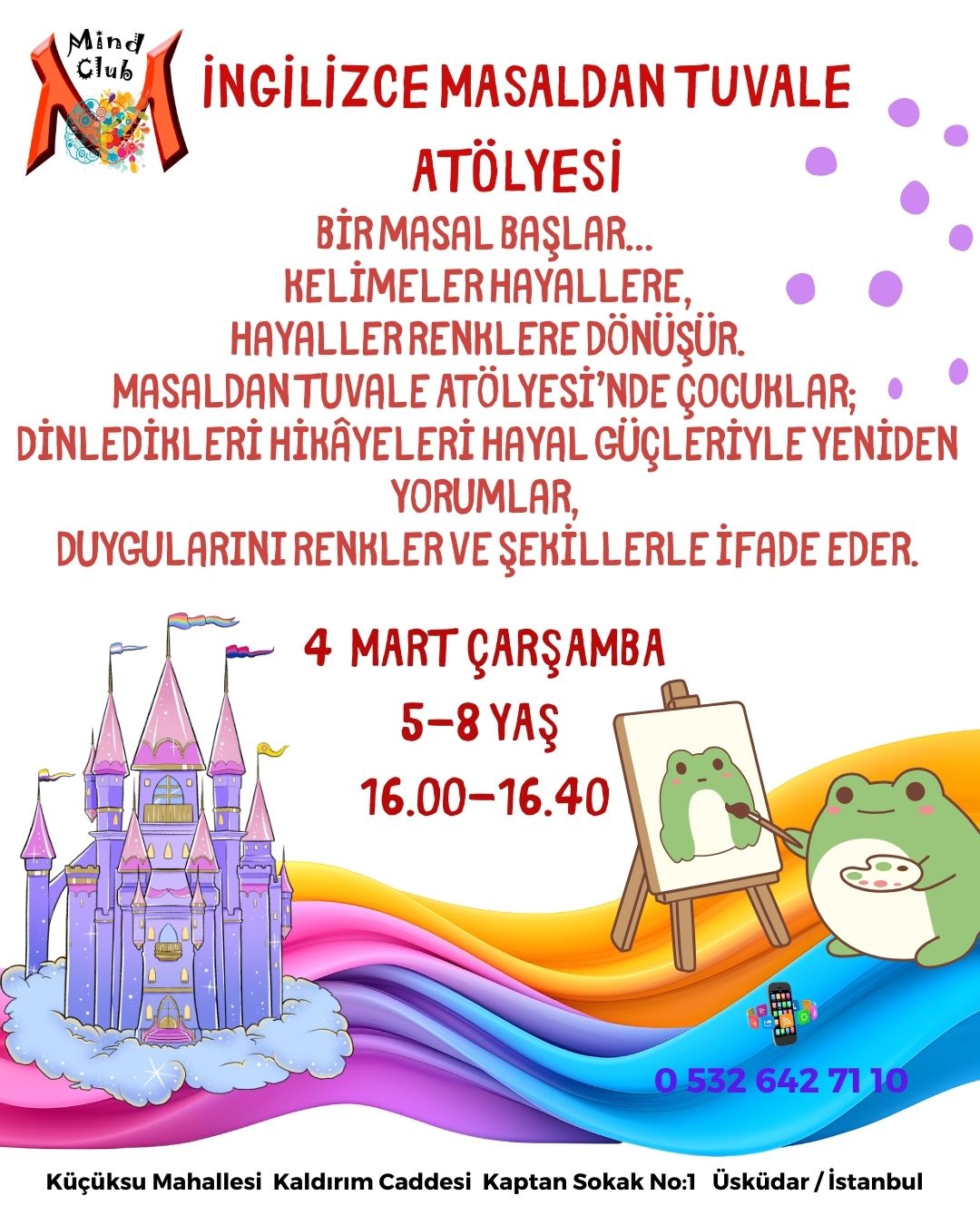 İngilizce Masaldan Tuvale Atölyesi