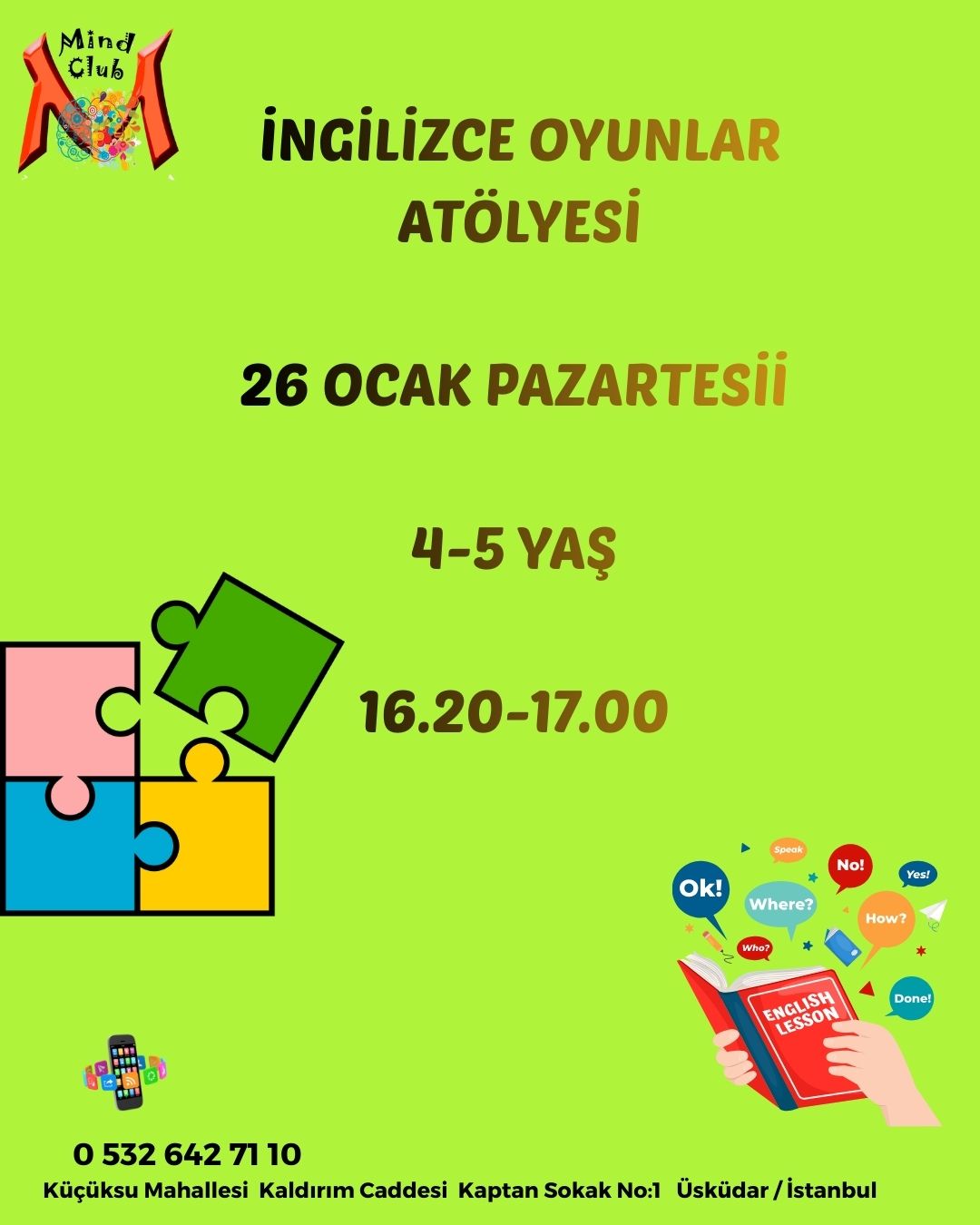 İngilizce Oyunlar Atölyesi