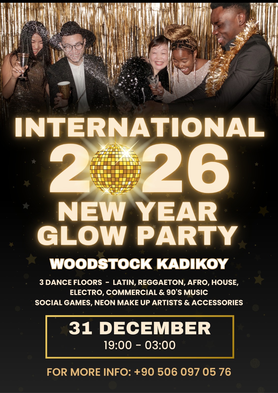 International 2026 New Year Glow Party at Woodstock