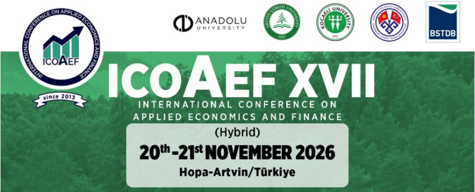 International Conference on Applied Economics and Finance (ICOAEF XVII) will be held on November 20th