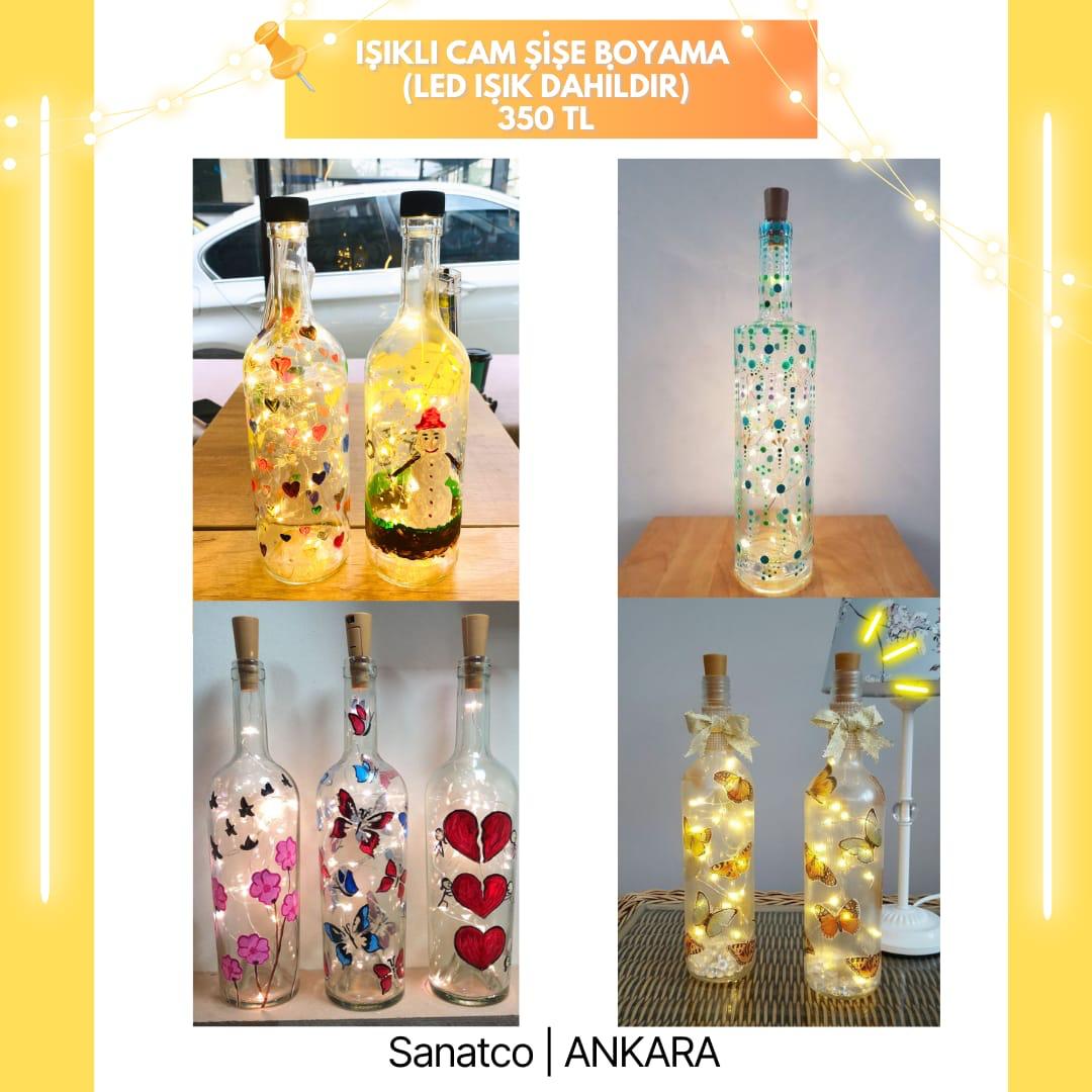 IŞIKLI CAM ŞİŞE BOYAMA WORKSHOP BAHÇELİEVLER 24 KASIM PAZAR