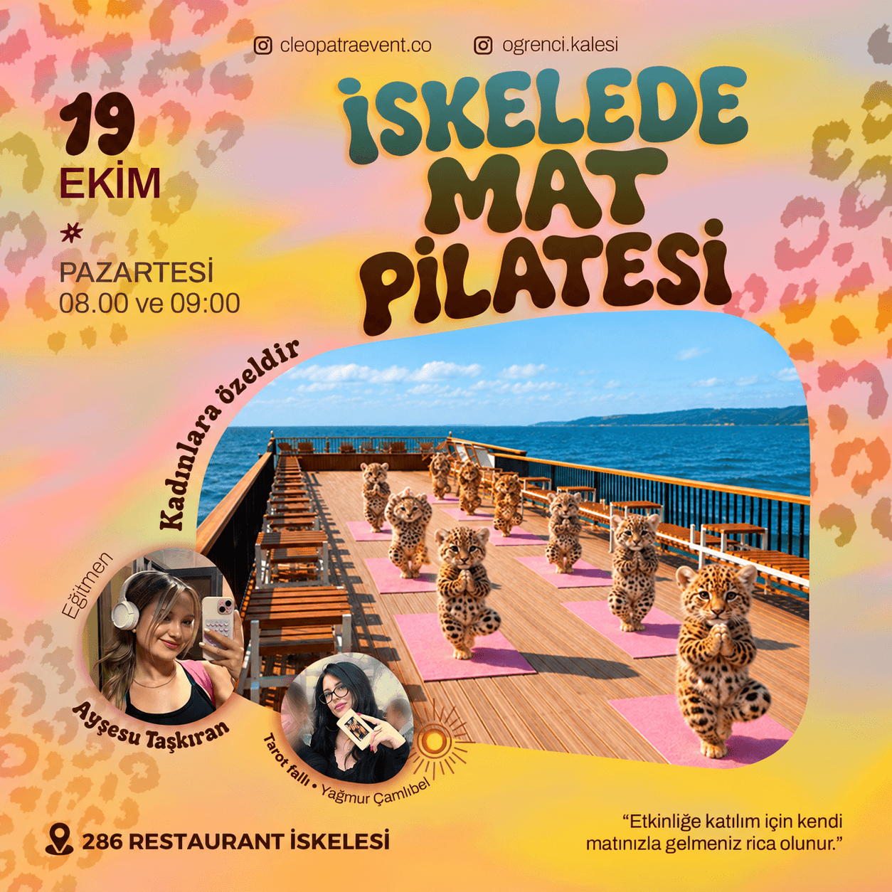 İskelede Pilates workshop
