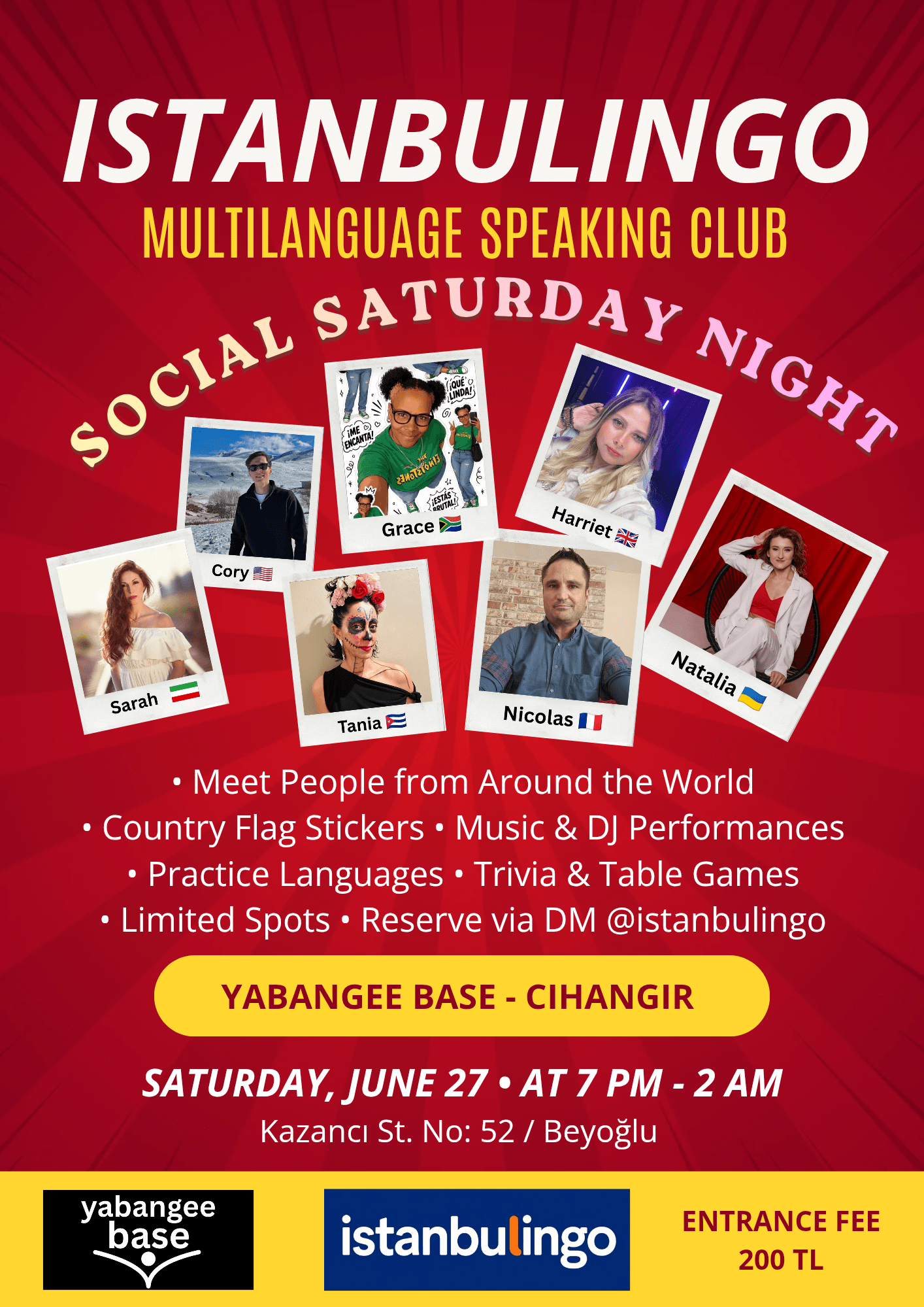 ISTANBULINGO SOCIAL SATURDAY NIGHT