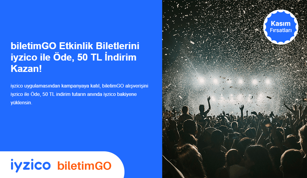 iyzico ile Öde 50 TL İndirim Kazan