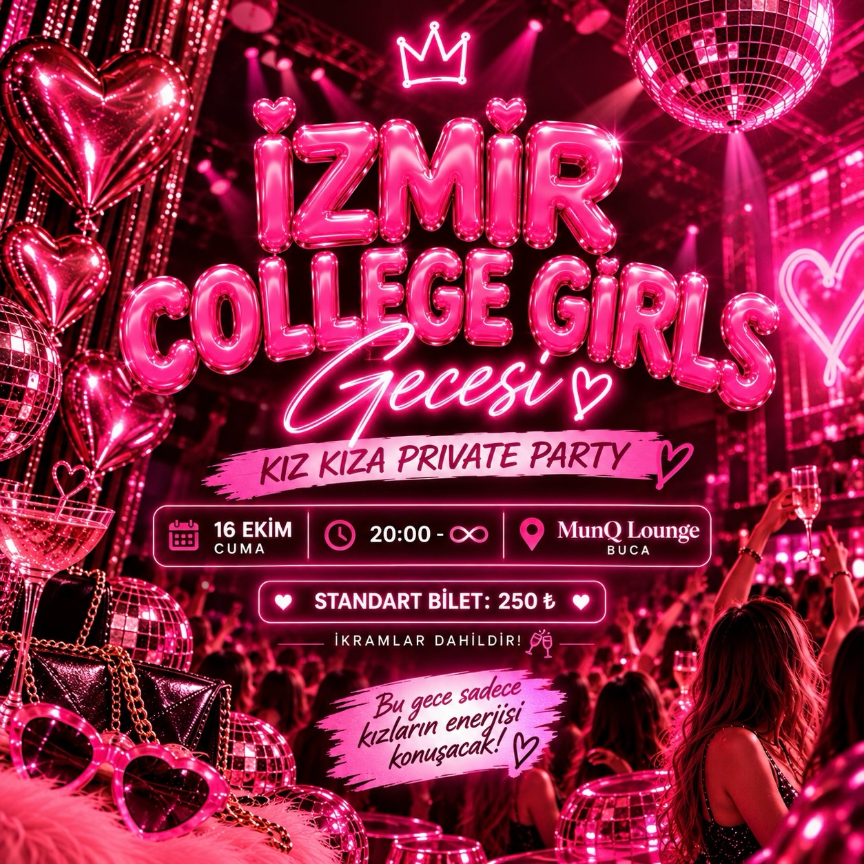 İzmir College Girls Gecesi - Kız Kıza Private Party