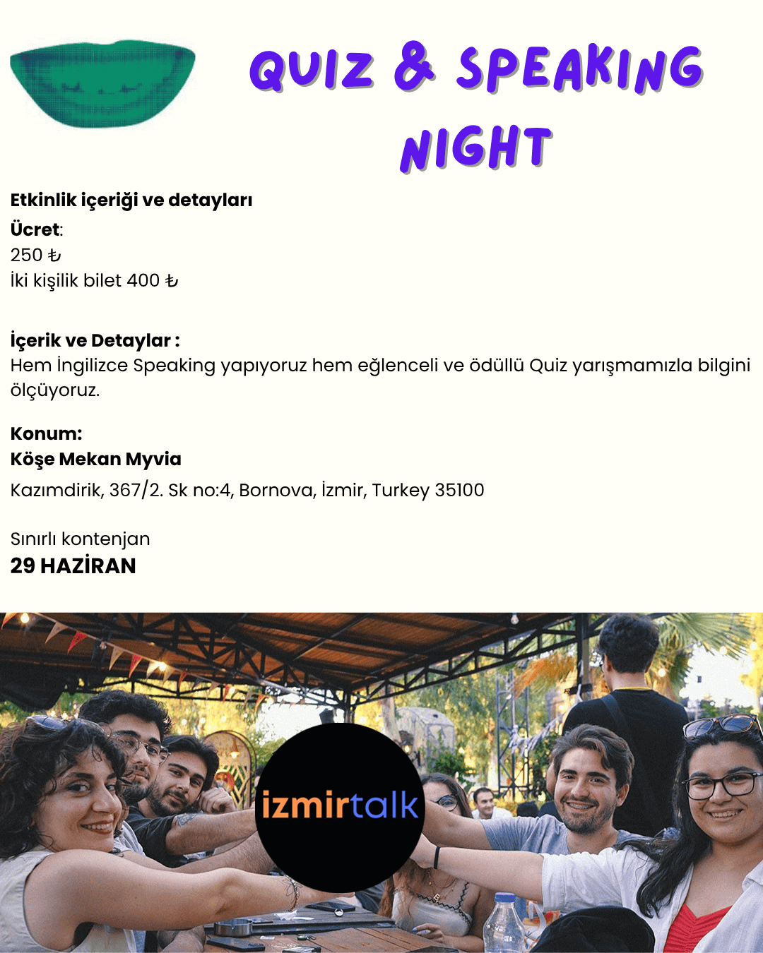 İzmirTalk Quiz & Speaking Night