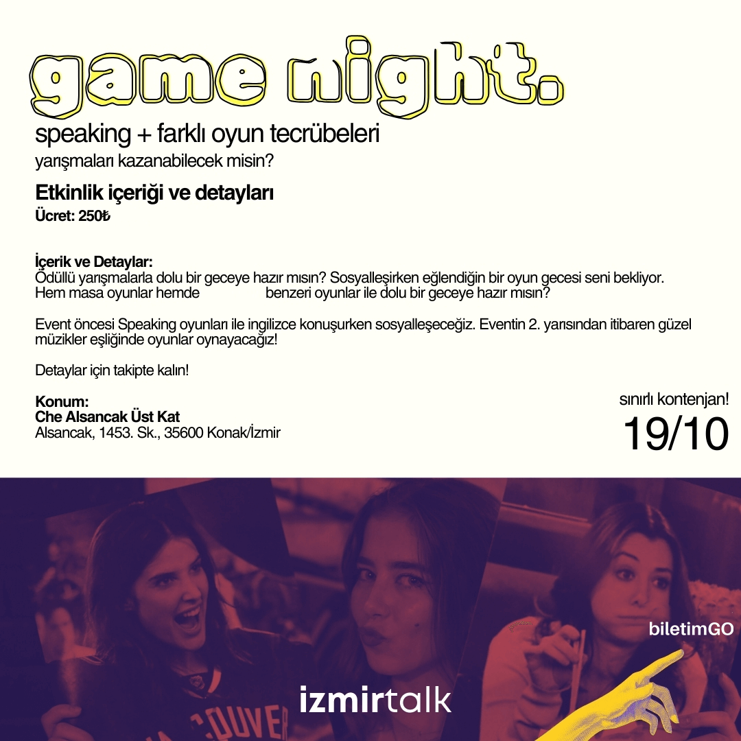 izmirtalk's Game Night - Yarışmaları Kazan!