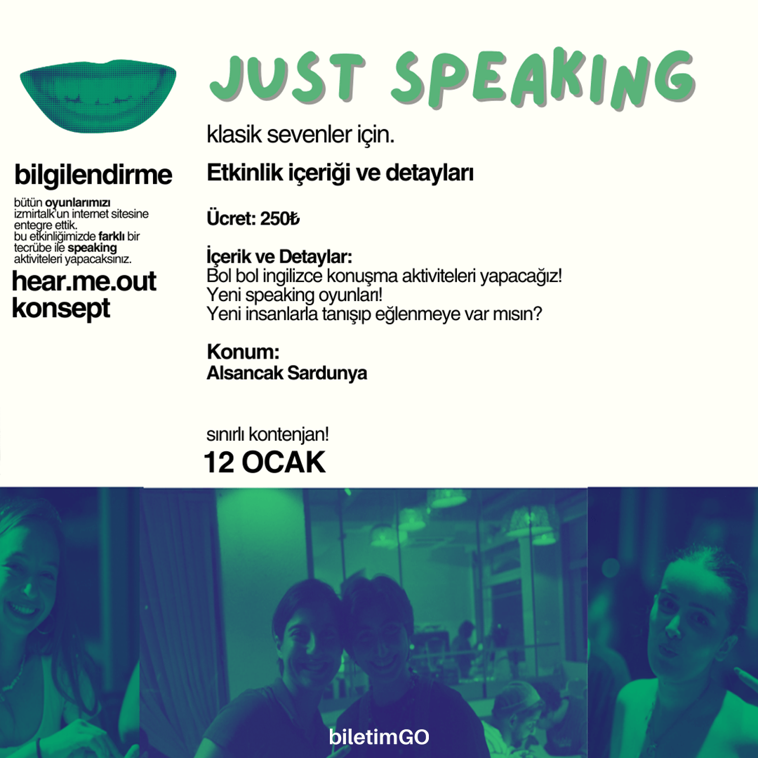 izmirtalk's speaking event - hear me out konseptli