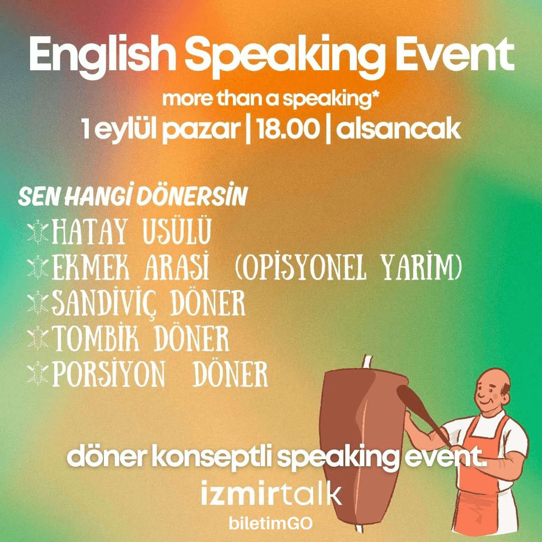 izmirtalk'un ingilizce konuşma eventi