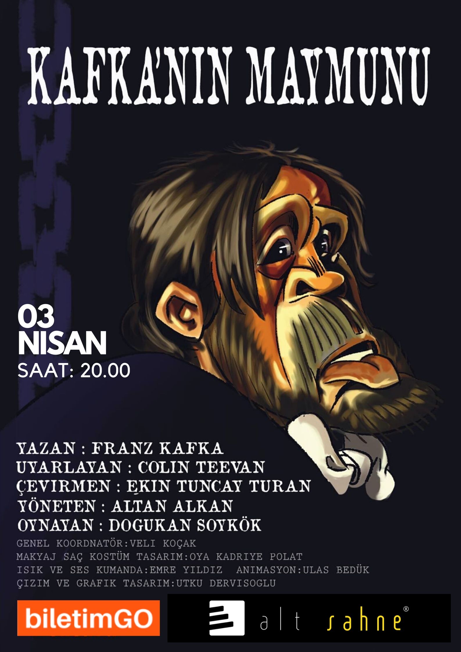 KAFKA'NIN MAYMUNU (Tek kişilik oyun)
