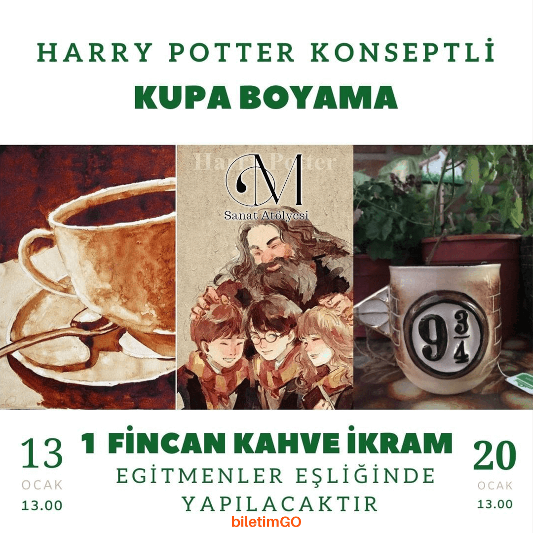 Kahve Eşliğinde HARRY POTTER Kupa Boyama