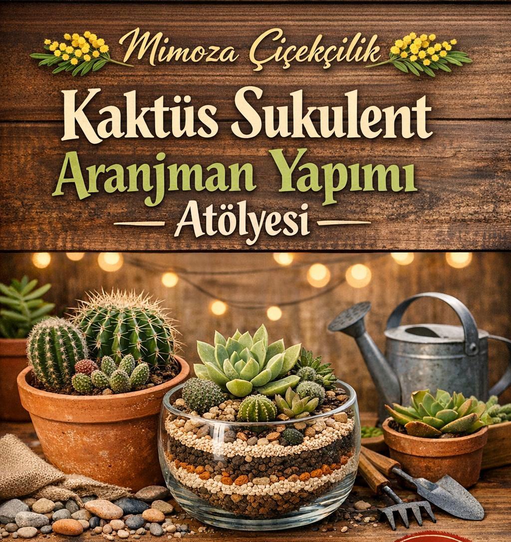 Kaktüs Sukulent Aranjman Yapımı