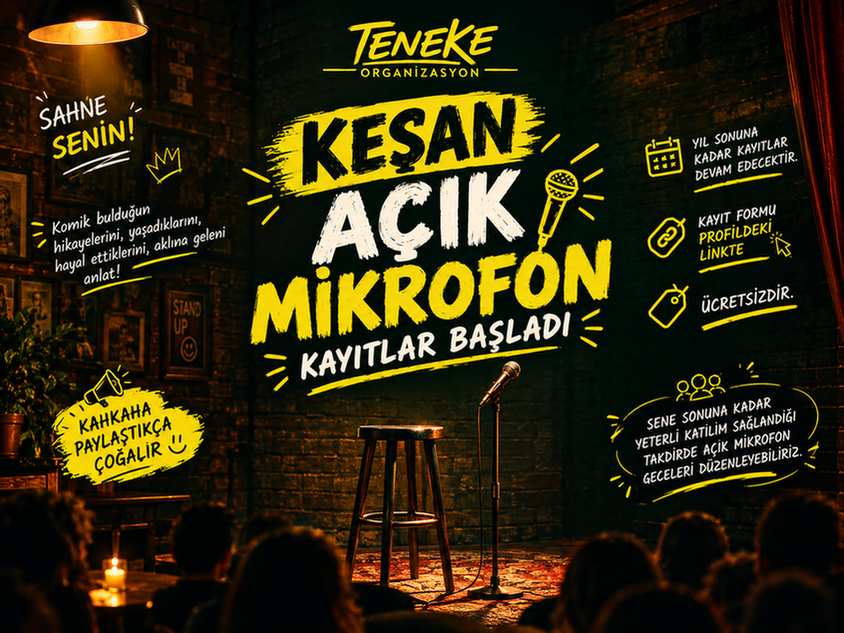 KEŞAN AÇIK MİKROFON etkinlik afişi
