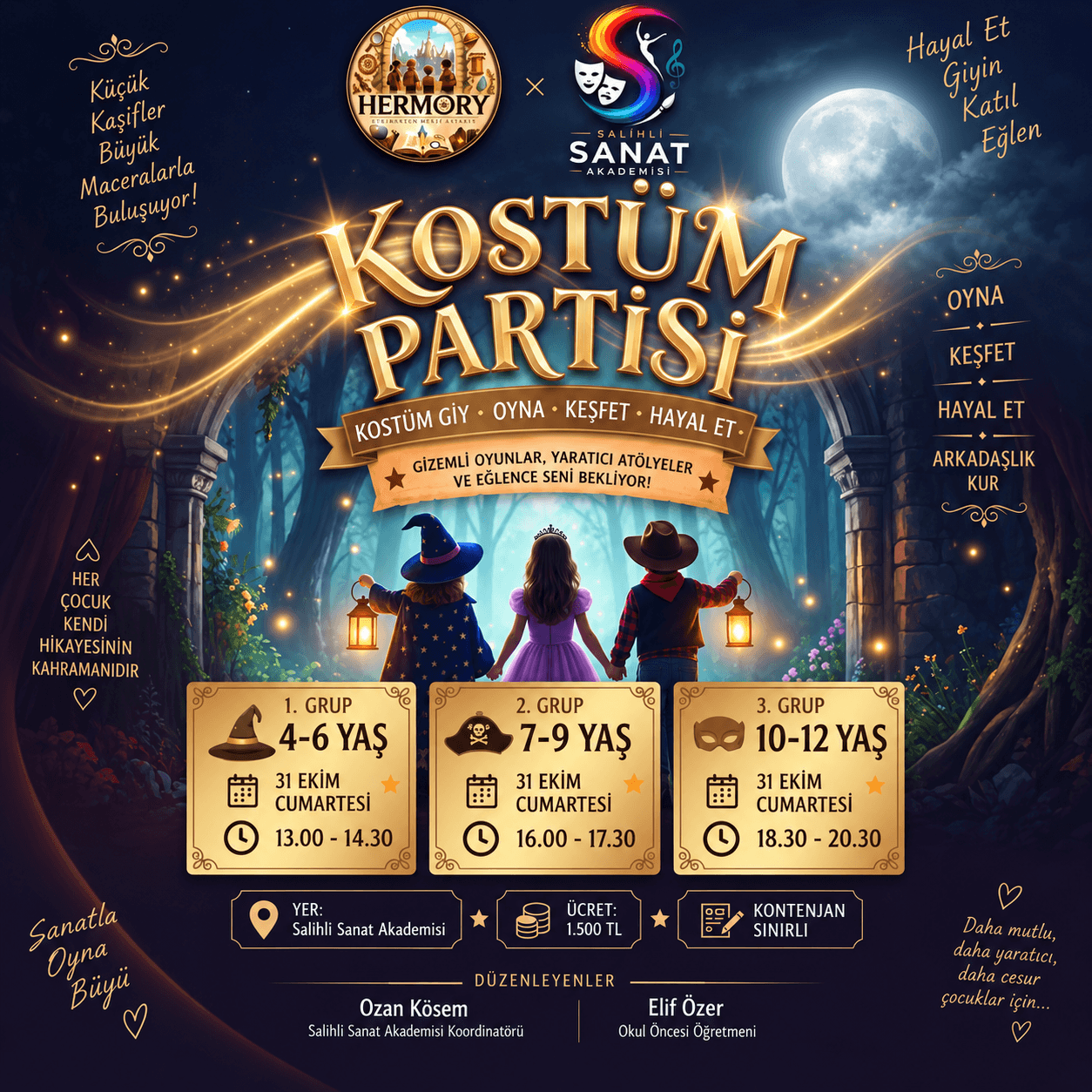 Kostüm Partisi etkinlik afişi