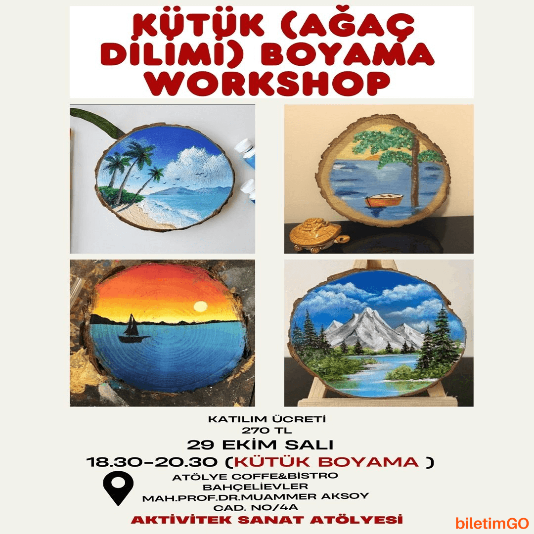 Kütük (Ağaç Dilimi) Boyama Workshop