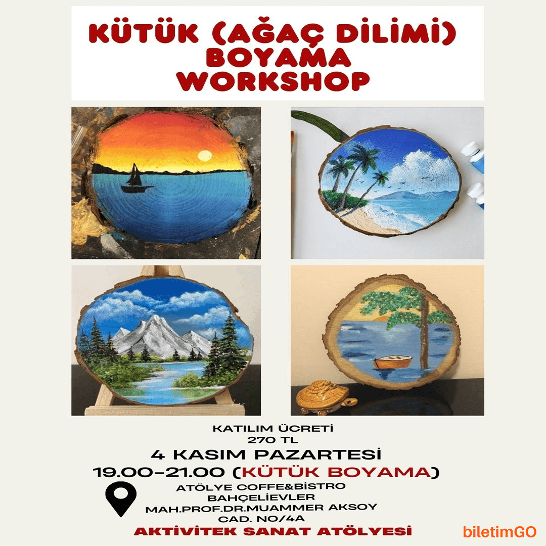 Kütük (Ağaç Dilimi) Boyama Workshop