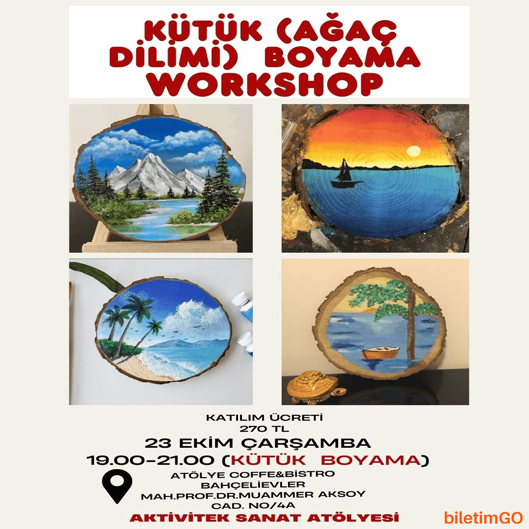 Kütük (Ağaç Dilimi) Boyama Workshop