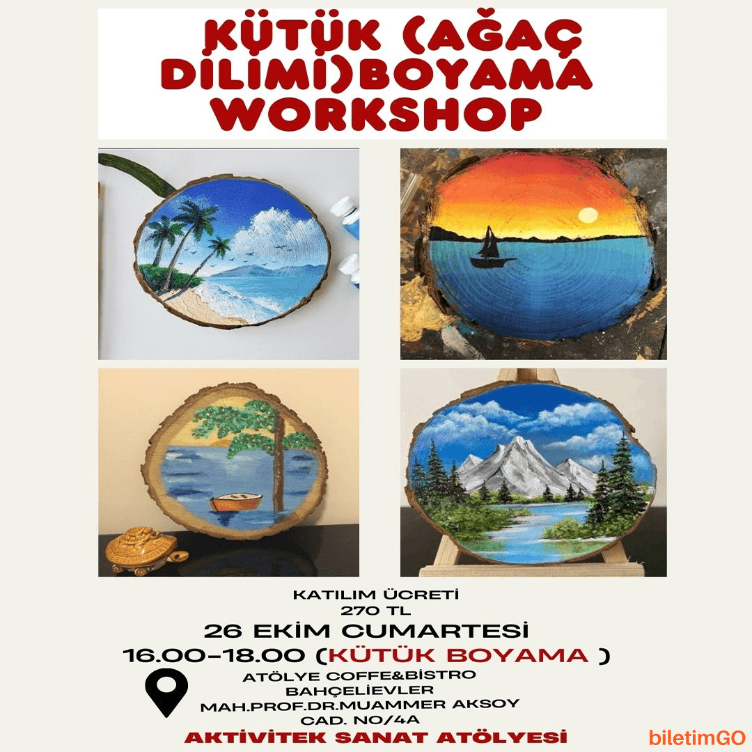 Kütük (Ağaç Dilimi)Boyama Workshop