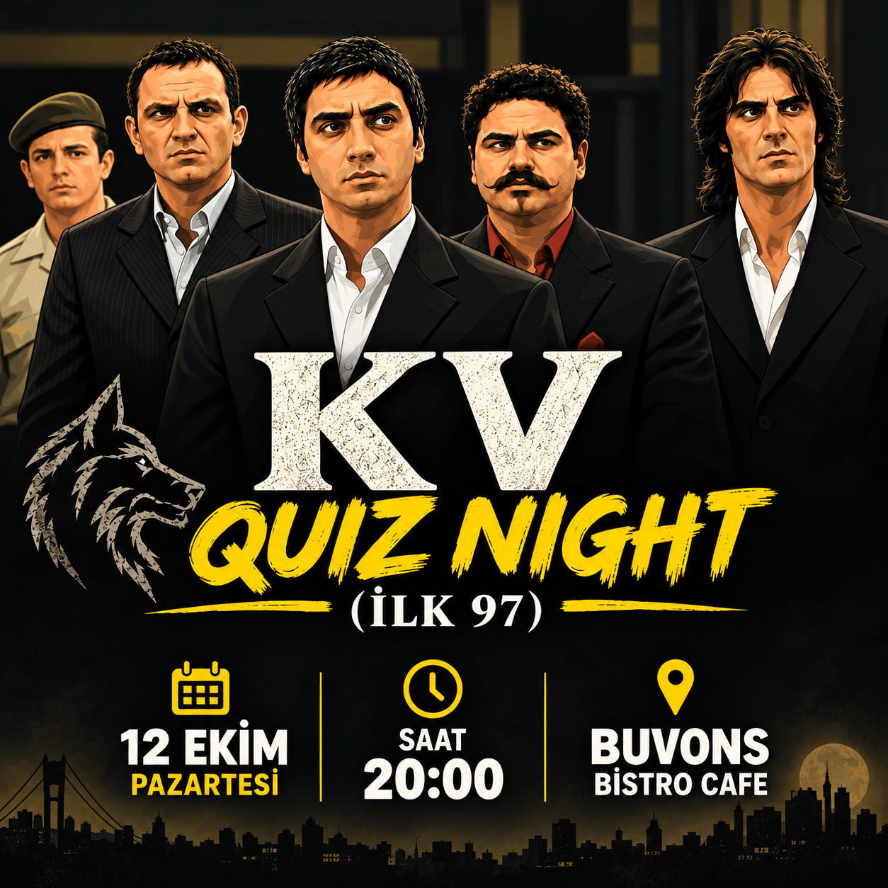 KV QUIZ NIGHT etkinlik afişi