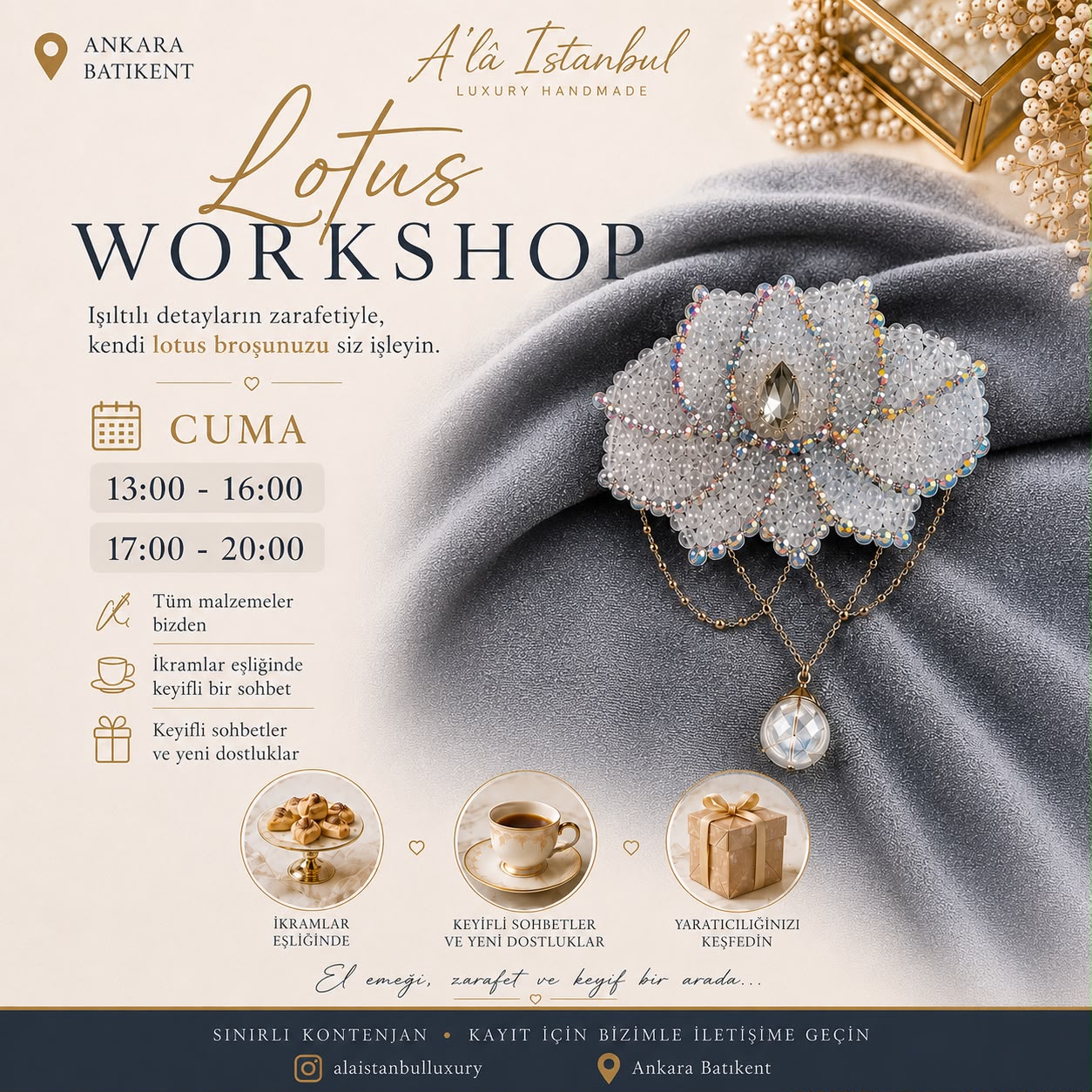 Lotus Broş Workshop