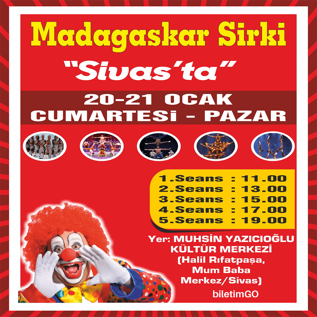 Madagaskar Sirki (Afrika) - Büyülü Dünya Turu - 21 Ocak Sivas