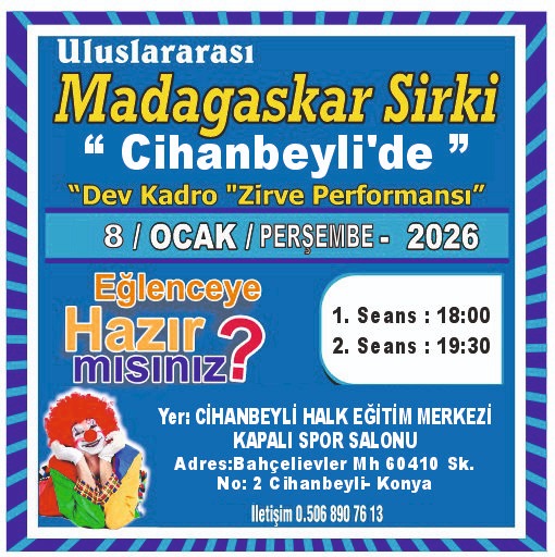 Madagaskar Sirki - Büyülü Dünya Turu - Cihanbeyli