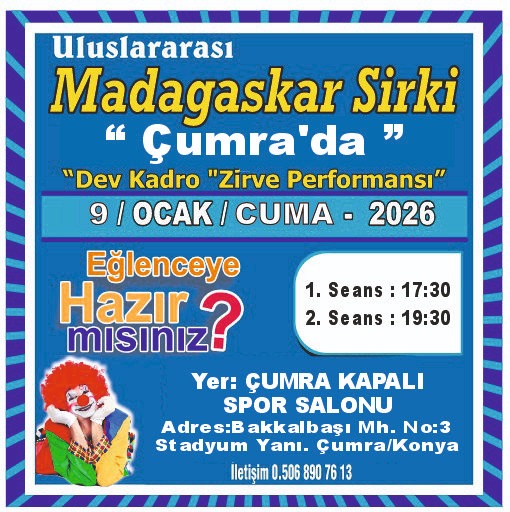 Madagaskar Sirki - Büyülü Dünya Turu - Çumra