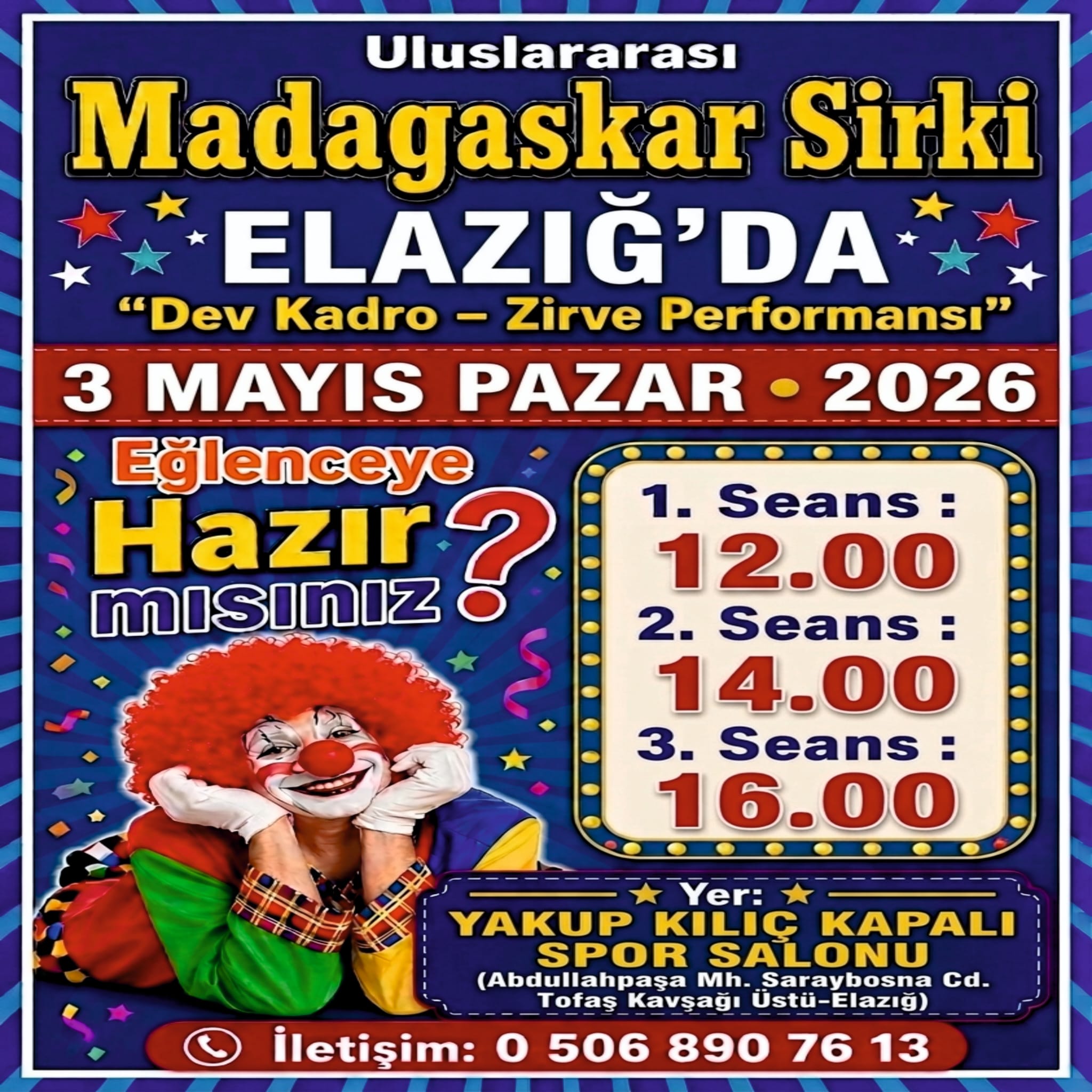 Madagaskar Sirki - Büyülü Dünya Turu - Elazığ