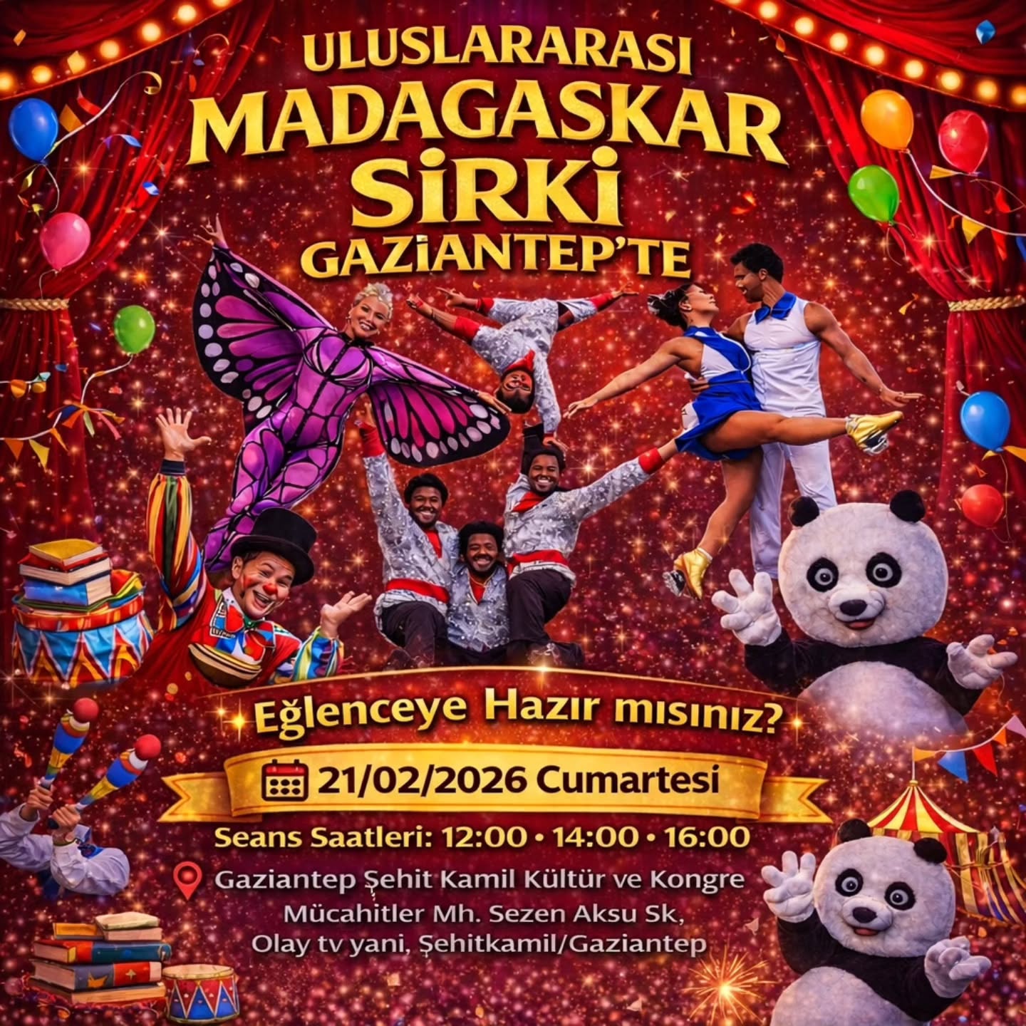 Madagaskar Sirki - Büyülü Dünya Turu - Gaziantep