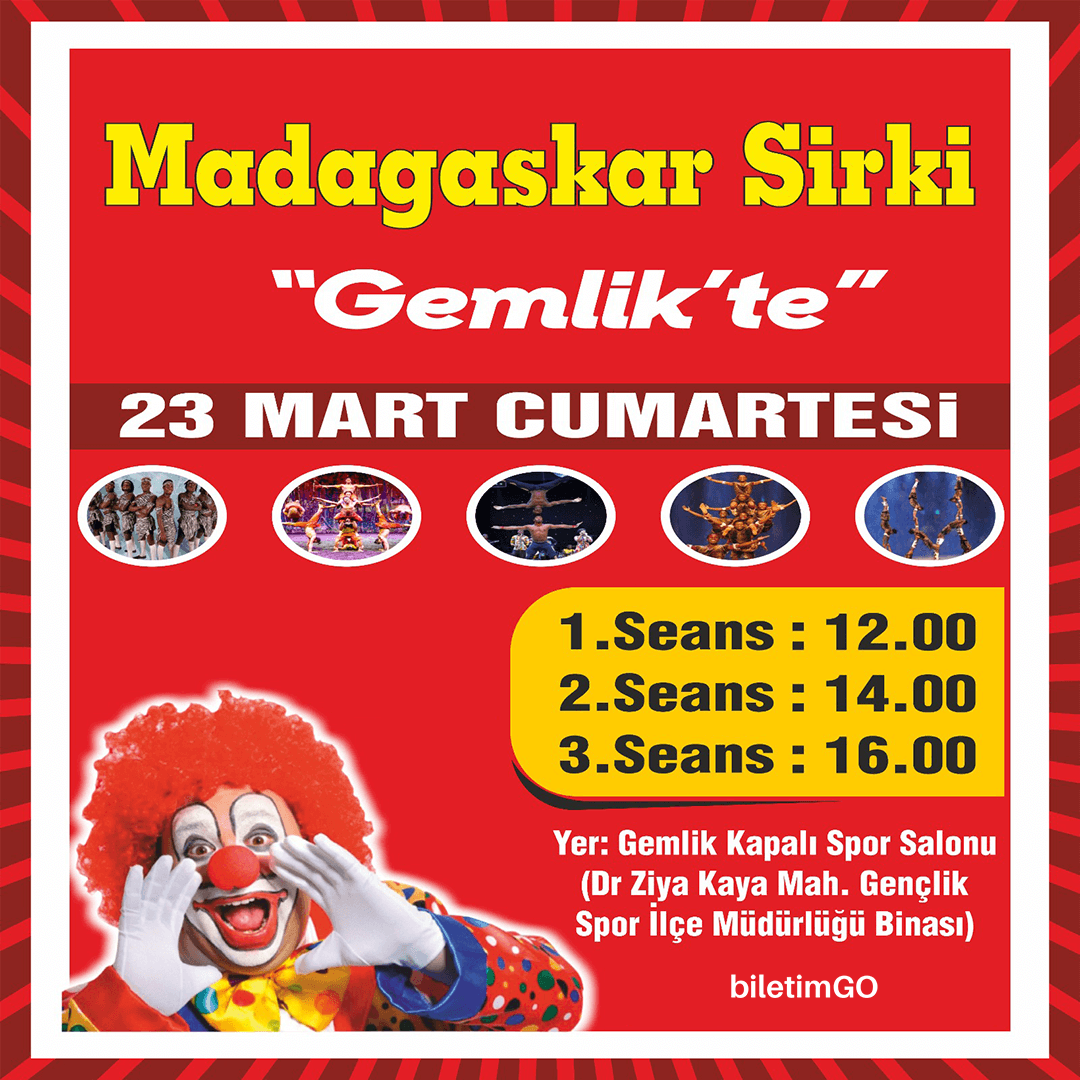 Madagaskar Sirki Büyülü Dünya Turu - Gemlik