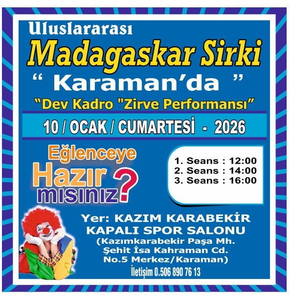 Madagaskar Sirki - Büyülü Dünya Turu - Karaman