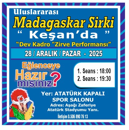 Madagaskar Sirki - Büyülü Dünya Turu - Keşan