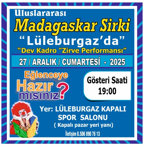 Madagaskar Sirki - Büyülü Dünya Turu - Lüleburgaz