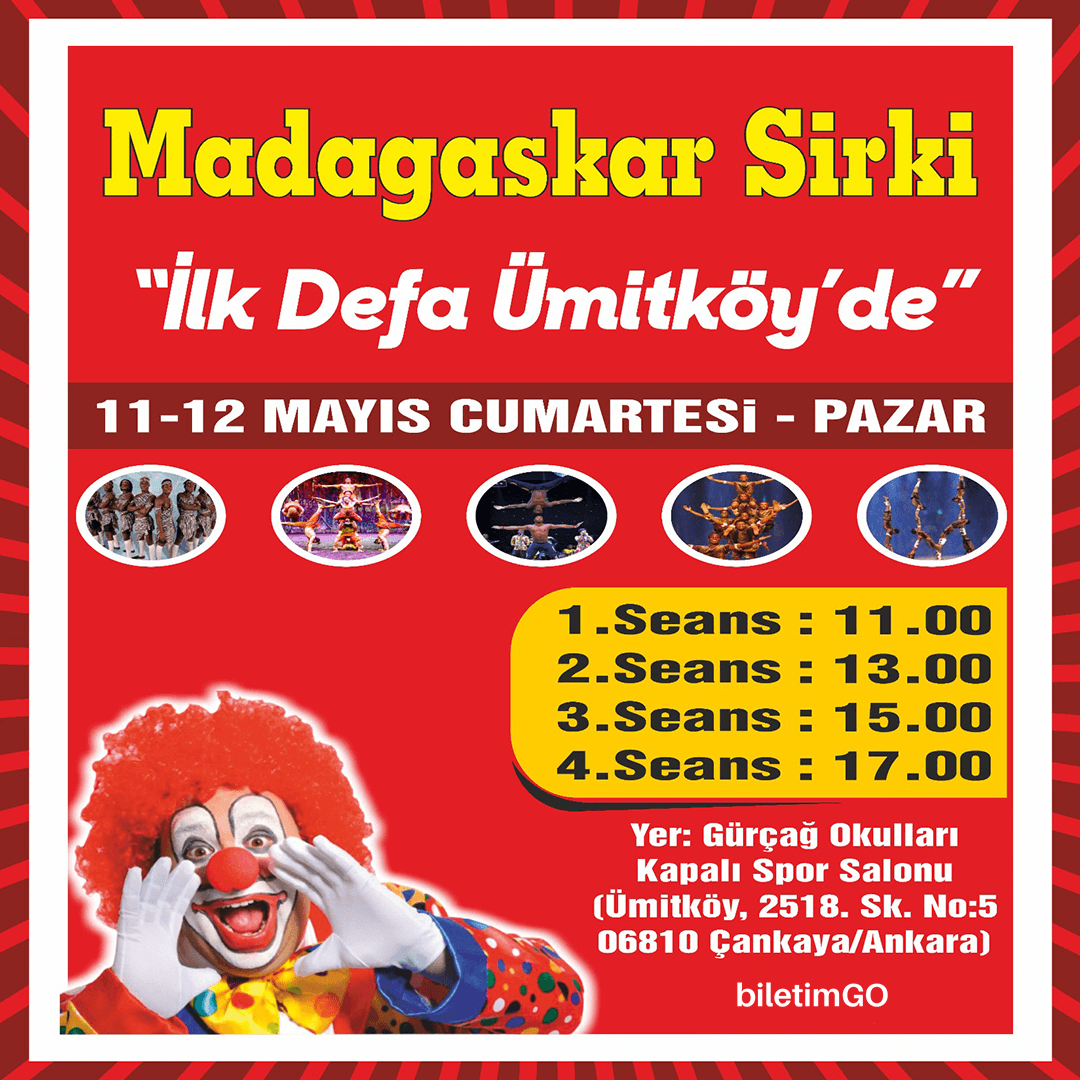 Madagaskar Sirki Büyülü Dünya Turu - Ümitköy 11 Mayıs